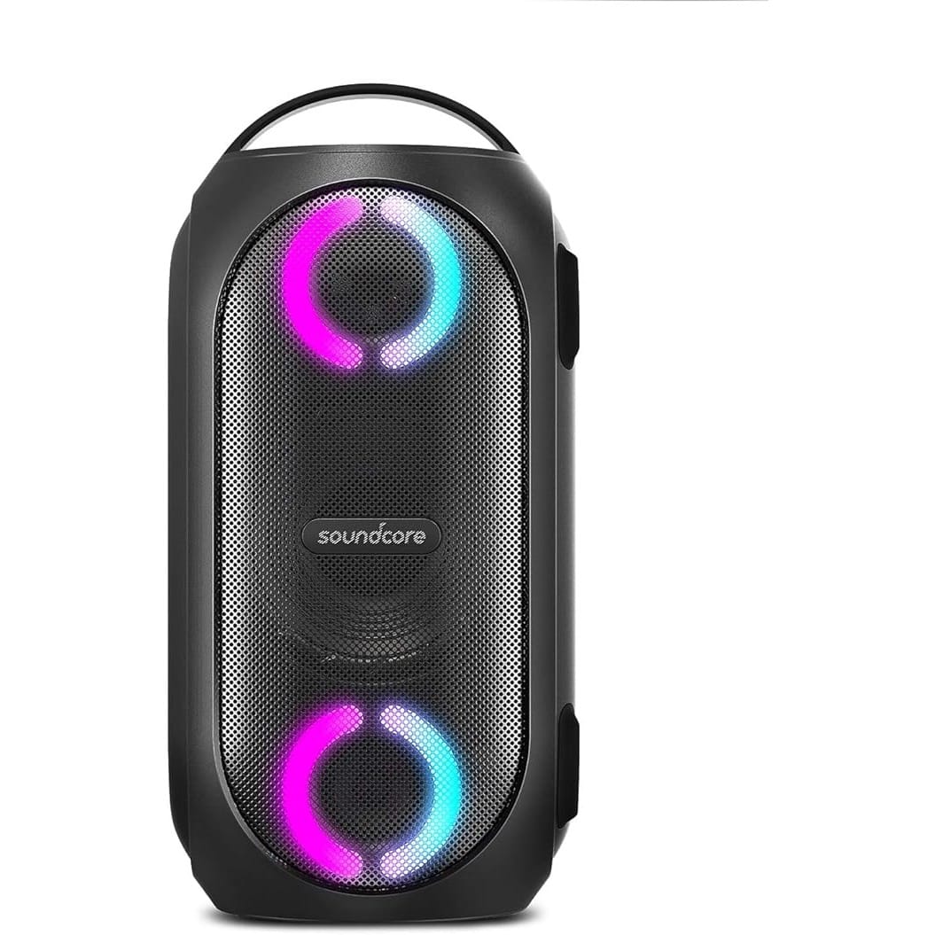 Anker Soundcore Rave Mini Portable Party Speaker, Huge 80W Sound, Fully Waterproof, USB Charger, Beat-Driven Light Show, App, Party Games, All-Weather Speaker for Outdoor, Tailgating, Beach, Camping