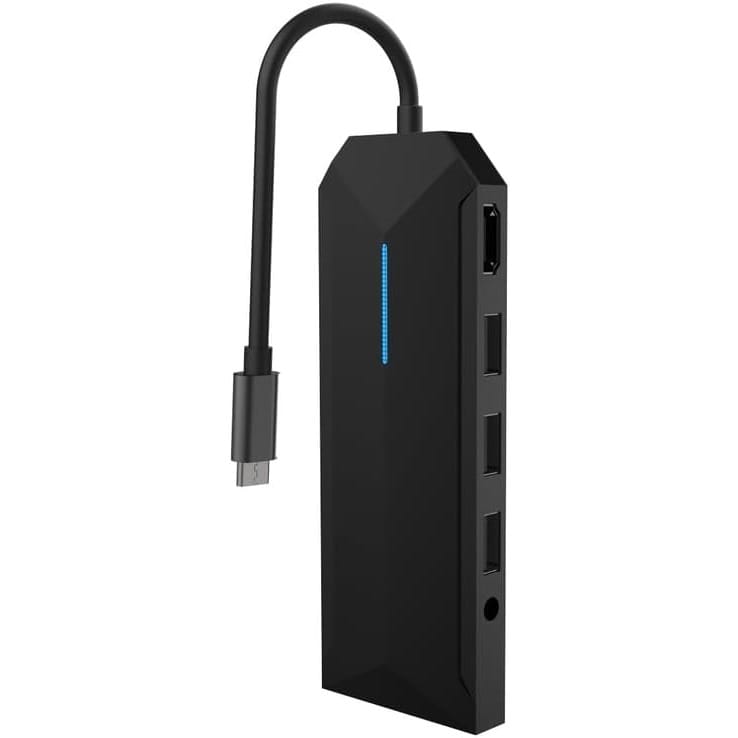 Porodo 9 in1 USB-C Hub 4K Gamers Edition PD 100W- Black