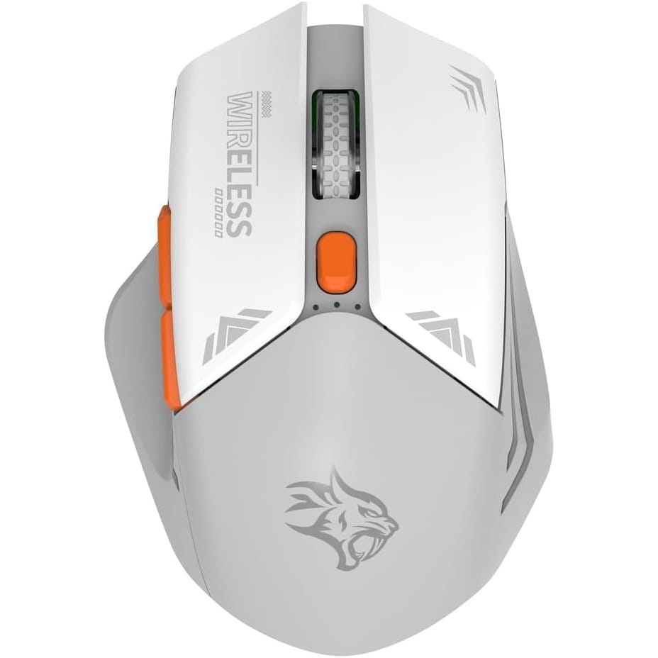 Porodo Gaming Wireless Mouse, 2.4GHz, Plug & Play Mouse, 3 Levels DPI, 10m Wireless Range, Power Saving Technology, Wireless Mouse Compatible with Mac and Windows (Grey)