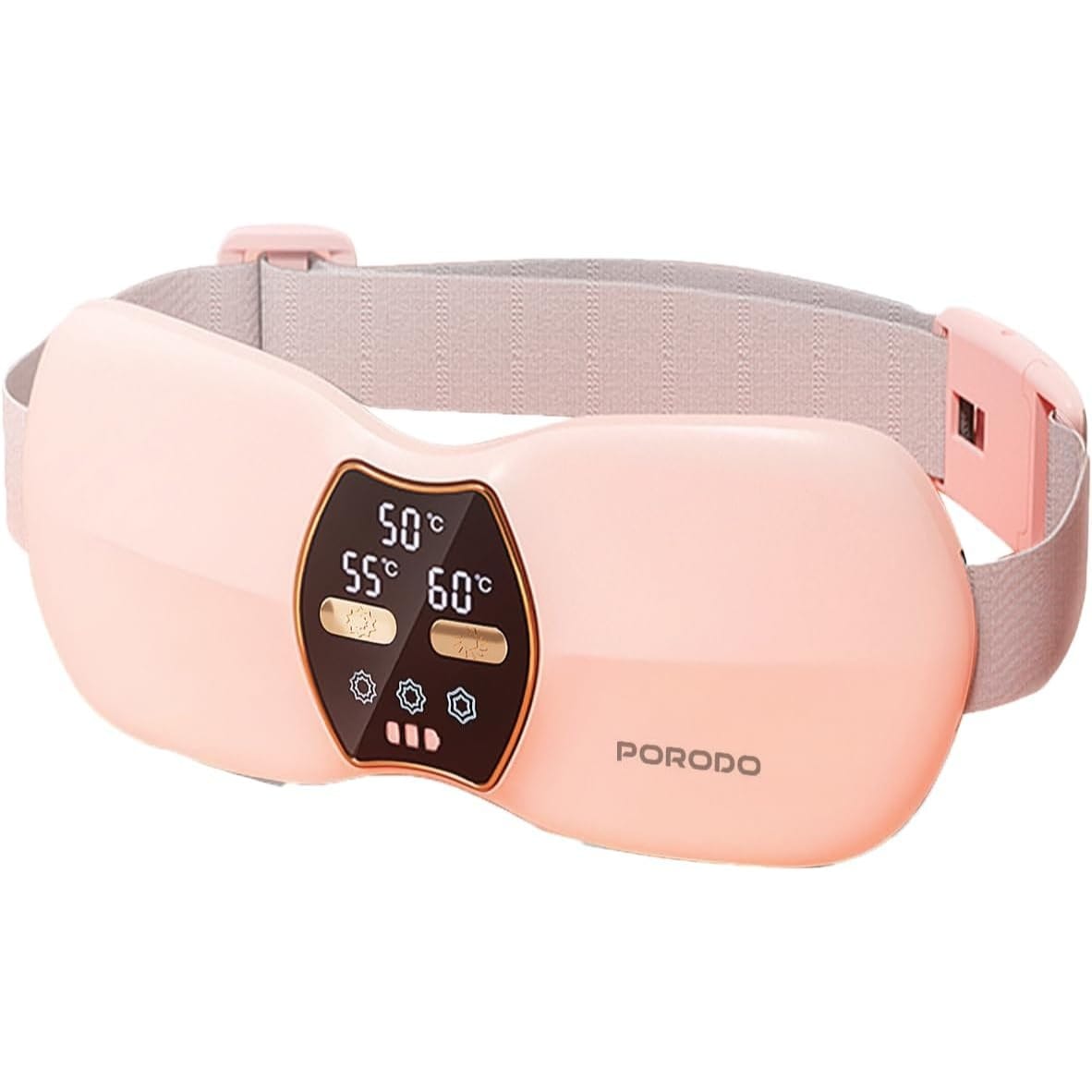 Porodo Cordless Heat & Wave Massage Pad, Portable Waist Belt Device, Auto Shut-Off Heating Pad with 3 Heat Levels, Pain Relief Menstrual Heating Pad, Back or Belly Heating Pad for Period Cramps