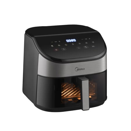 MIDEA MF-CY55WK2 Air Fryer – 5.5L Capacity, 1900W Power, Touch Screen, 9 Presets, See-Through Window