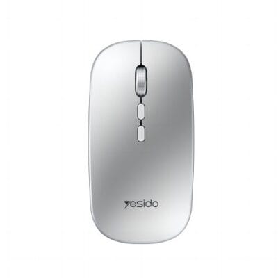 Yesido KB15 Slim 2.4G Rechargeable Wireless Mouse – Silver Multi DPI Laptop Mouse