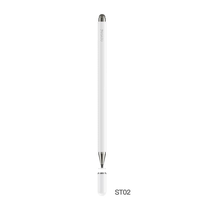 YESIDO ST02 2-in-1 Stylus Pen (Universal Capacitive Touch, Magnetic, Tilt Support, 10H Battery) – White