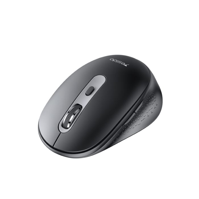 YESIDO KB17 Wireless Mouse (2.4GHz, 6 Buttons, Adjustable DPI 800/1200/1600, Lightweight Design) – Black