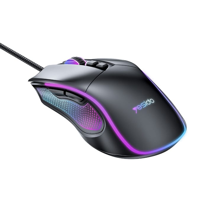 YESIDO KB20 Max RGB Wired Gaming Mouse – 7200 DPI, RGB Breathing Light, USB Connection, Precision Control