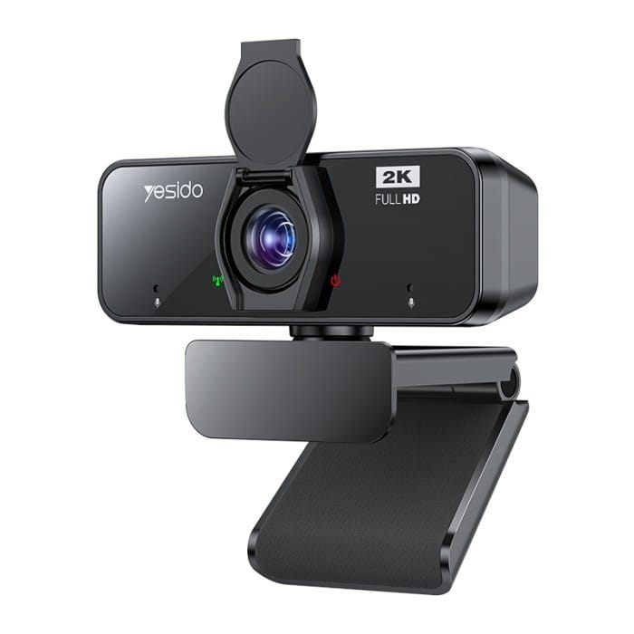 YESIDO KM14 2K USB Webcam 360° Rotation with Microphone – HD Autofocus Plug & Play Camera for Video Calls, Streaming & Online Meetings