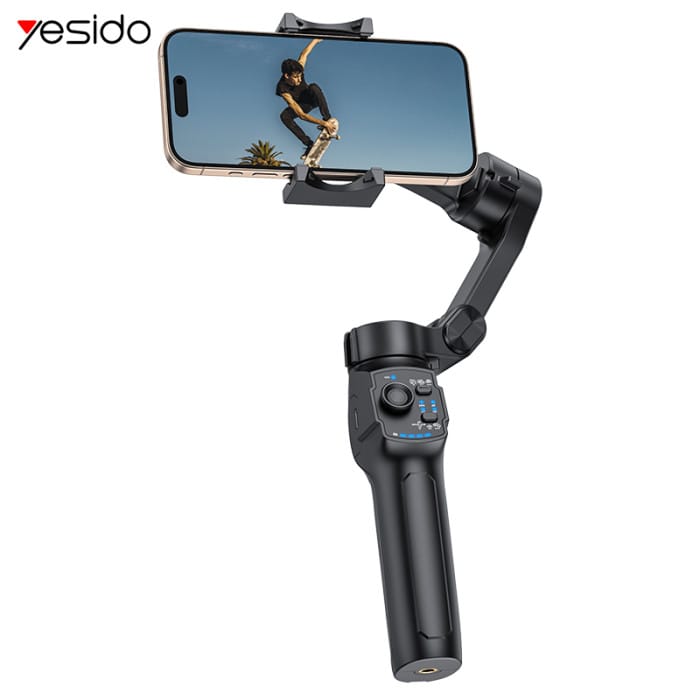 YESIDO SF27 3-Axis Gimbal Stabilizer – Auto Face Tracking, AI Camera, 12H Battery, Tripod Selfie Stick