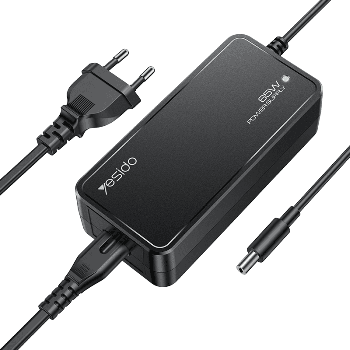 YESIDO CG11E 65W Universal Laptop Charger (15-in-1 Tips, Fast Charging, EU Plug, 1.5M Cable)