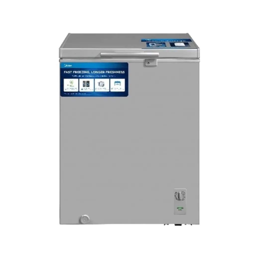 Midea MDRC193 130L Chest Freezer (Inverter, 100-Hour Cooling Retention, Wide Voltage 130–260V) – Gray