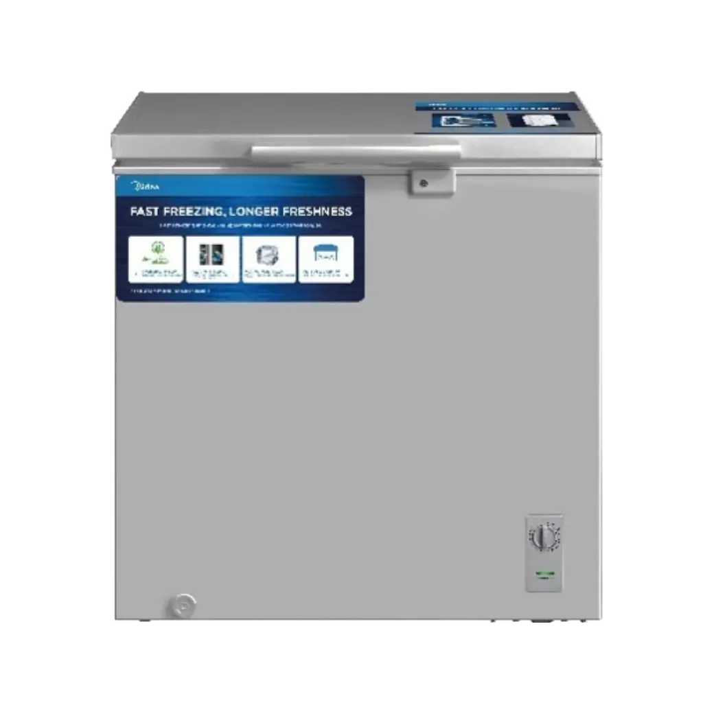 Midea MDRC265 200L Chest Freezer (Inverter, 100-Hour Cooling Retention, Wide Voltage 130–260V) – Gray