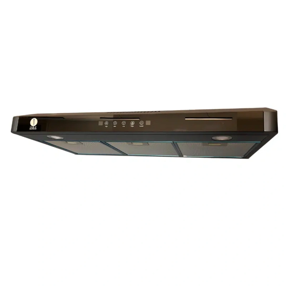 IQRA 90cm Cooker Hood/Extractor IQ-CM9009B; Ductless Cooker Extractor; Double Carbon Filter, LED Lamp, 3-Speed Dual Motor, Touch Control Panel