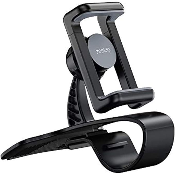 YESIDO C103 Dashboard Phone Holder – Spring Clip Mount, Secure Grip, Universal Fit