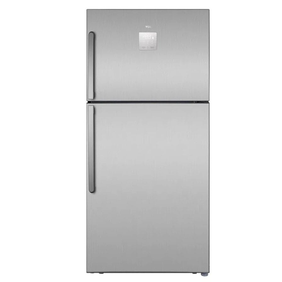 TCL P605TM 606L Top Mount Refrigerator (Total No Frost, Twin Eco Inverter, Power Cool, Inox Finish)