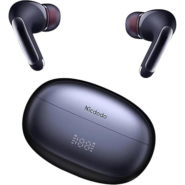 Mcdodo Wireless Bluetooth 5.3 Noise Cancelling Earbuds, LED Power Display, Wireless Charging Case, Built-in Microphone