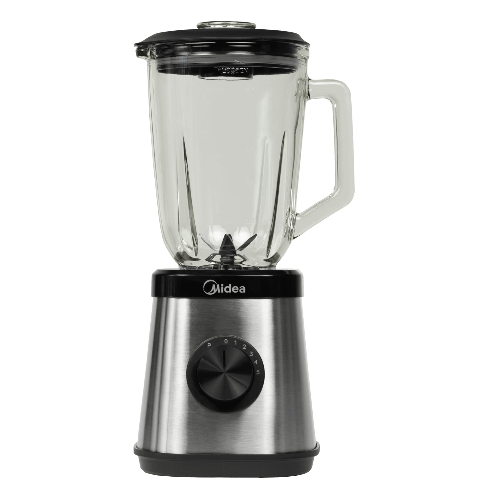 Midea MJ-BL1010W Blender – 1000W Power, 1.5L Glass Jar, Stainless Steel Body, 6-Blade System