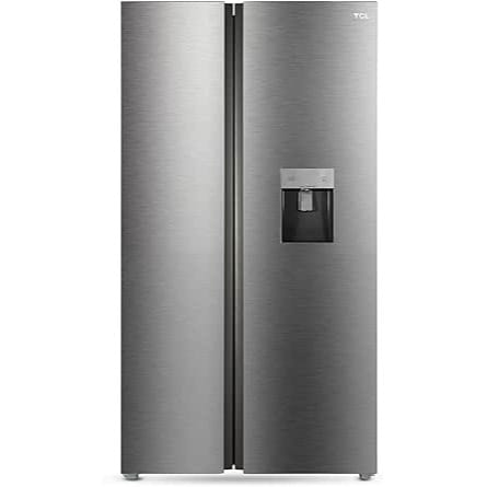 TCL 790L- P790BS Side by Side Refrigerator with Water Dispenser, Twin Eco Inverter, Electronic Touch Display, No Frost, Twist Ice Maker, Spacious Compartments, Inox Finish
