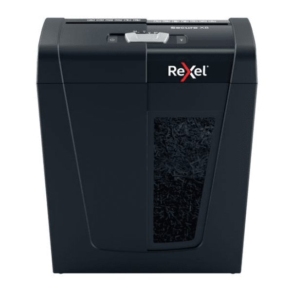 Rexel Secure X8 Cross Cut Paper Shredder (8 Sheet Capacity, P-4 Security) – Black