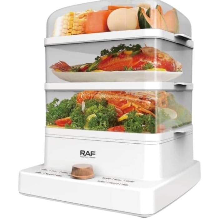 RAF 12 Litre 3 Tier Food Steamer - 1200W