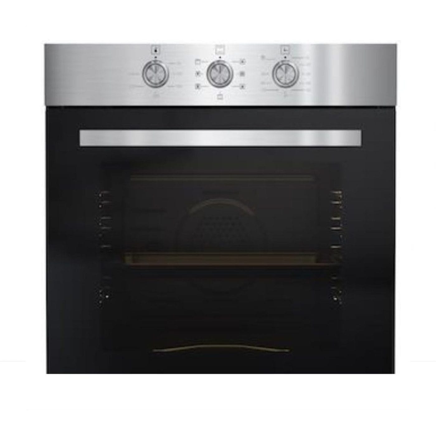 IQRA IQ-BO606IX Built-In Oven with Grill, Turbo Fan, Rotisserie, Mechanical Timer & Double Glass Door