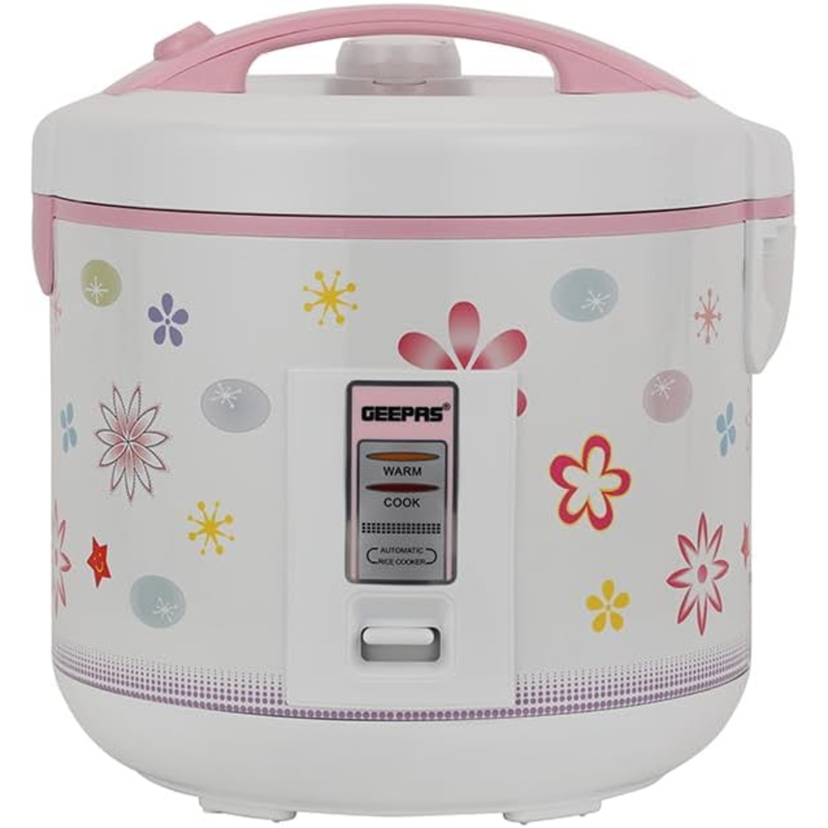 Geepas GRC35023 3.2L Rice Cooker – Automatic Cook, Steam & Keep Warm | Non-Stick Pot | Steamer Basket | White